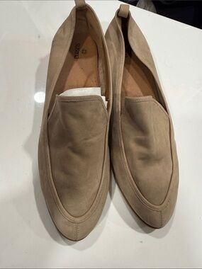 Susina Taupe Suede Slip-On Loafers